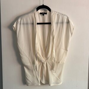 Lulu's Elegant Cream Blouse Large NWOT